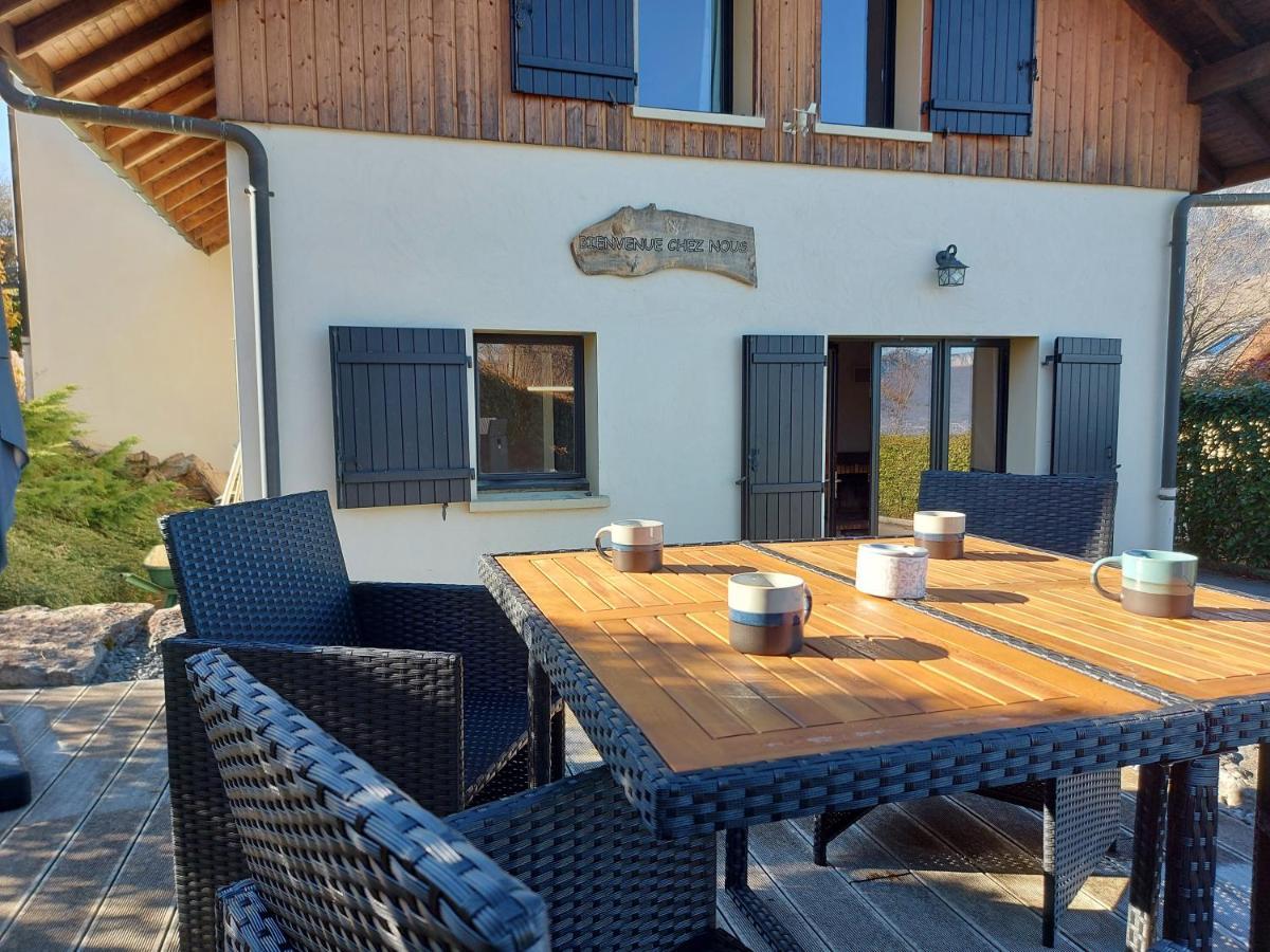 Entre Lac Et Montagne, Chaleureuse Maison 3 Pieces Avec Tres Belle Vue Lac D'Annecy. Terrasse, Jardin, Parking, Cheminee, Barbecue …. Saint-Jorioz Eksteriør billede